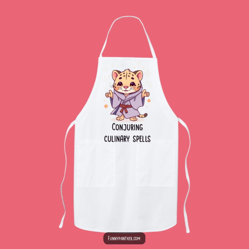 Funny Mystic Panther Apron: Conjure Delights with Magical Feline Style