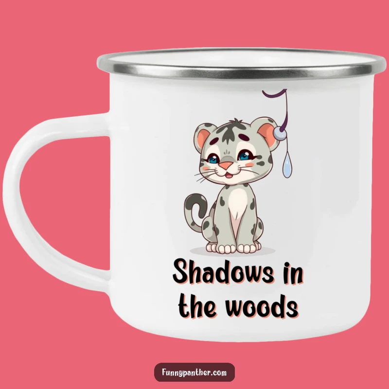 Funny Panther Cub Shadow Camping Mug: Adventure Awaits Your Inner Cub!