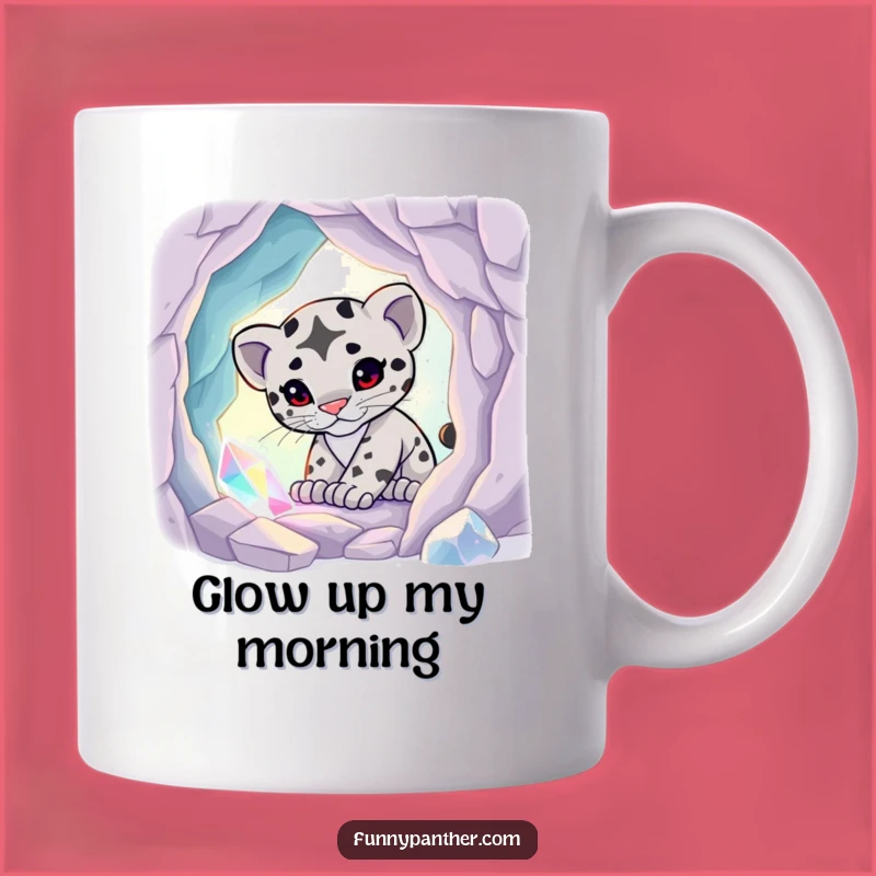 Funny Panther Cub Crystal Cave Mug - Magical & Mysterious Glow Gift
