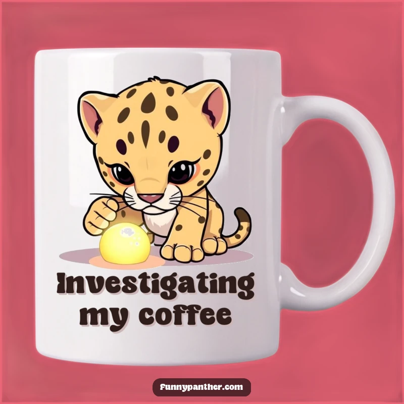Funny Panther Cub Mystery Mug - Curious and Humorous Discovery for Your Drink
