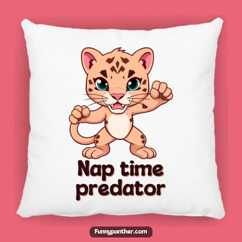 Funny Panther Alert Pillow A Couch Cushion Gift