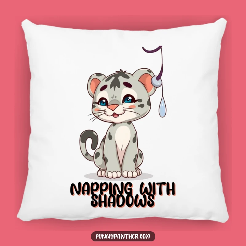 Funny Panther Cub Shadow Pillow: Cuddle Up with a Playful Friend!