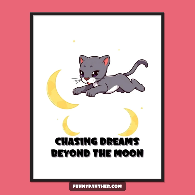 Free Printable Wall Art: Mystical Panther Moon Decor Downloadable Art