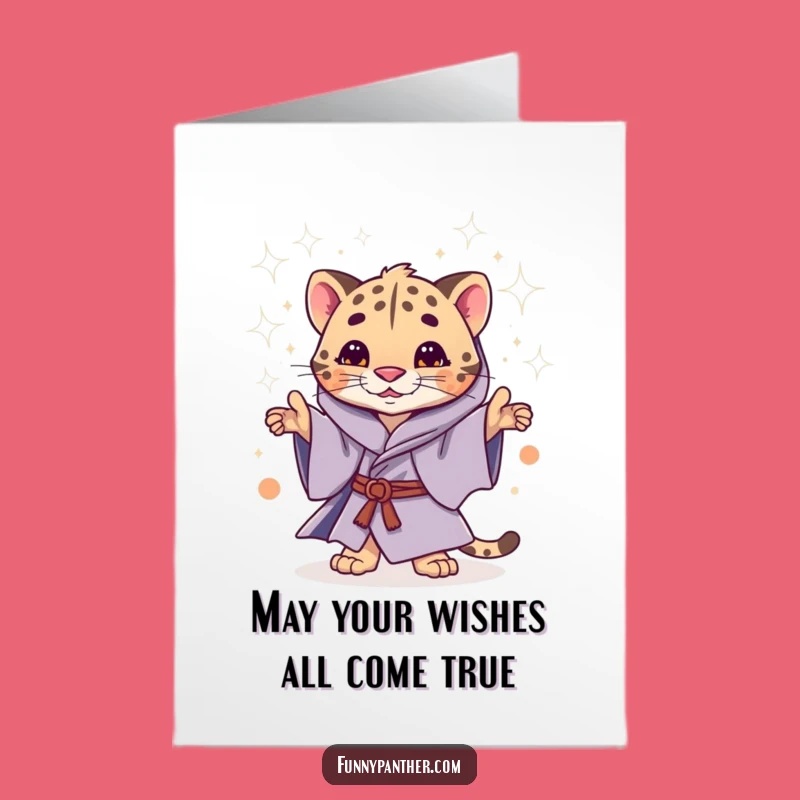 Free Printable Birthday Card: Magical Panther Stardust Downloadable Gift