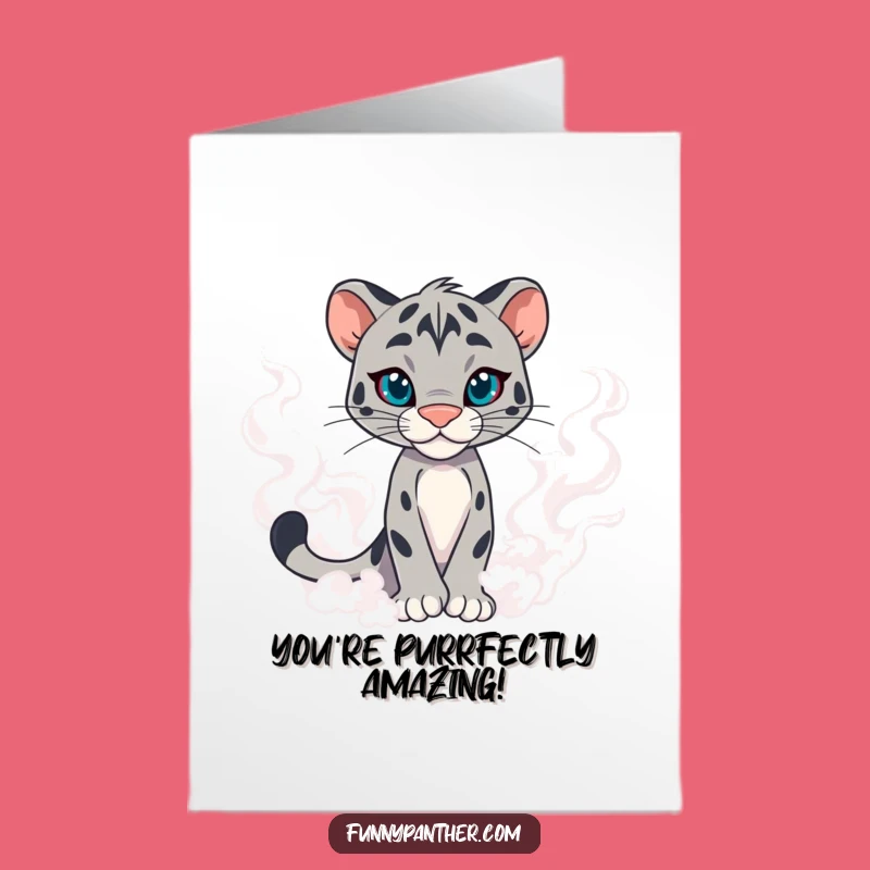 Free Printable Congrats Card: Panther's Confident Mist Entrance for Your Triumph!