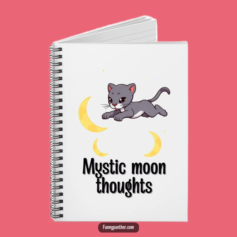 Funny Moon Panther Notebook: Jot Down Dreams with Feline Grace