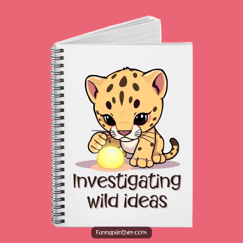 Funny Panther Cub Mystery Notebook - Jot Down Discoveries with Intrigue