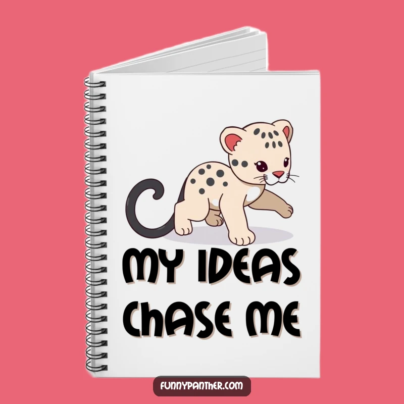 Funny Panther Cub Tail Notebook - Jot Down Ideas with Playful Energy