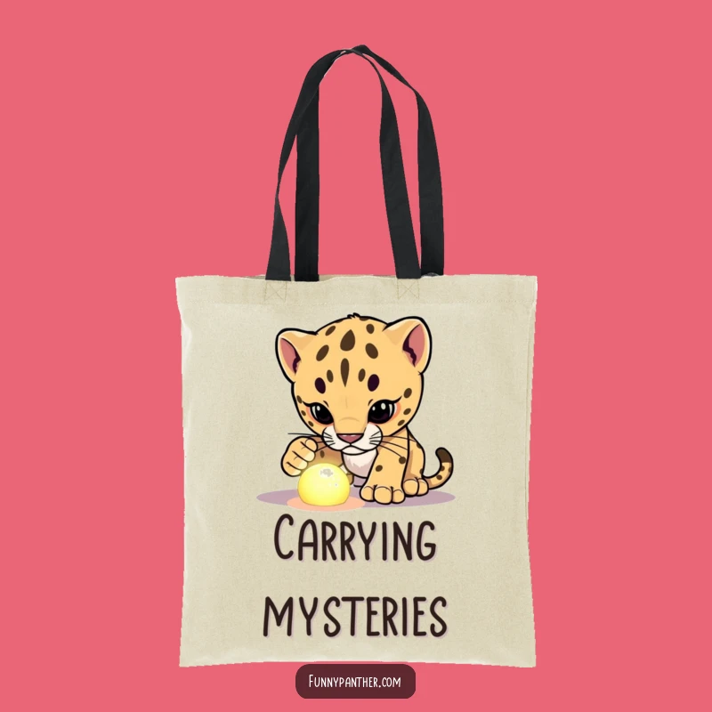 Funny Panther Cub Mystery Tote Bag - Carry Your Discoveries with Style